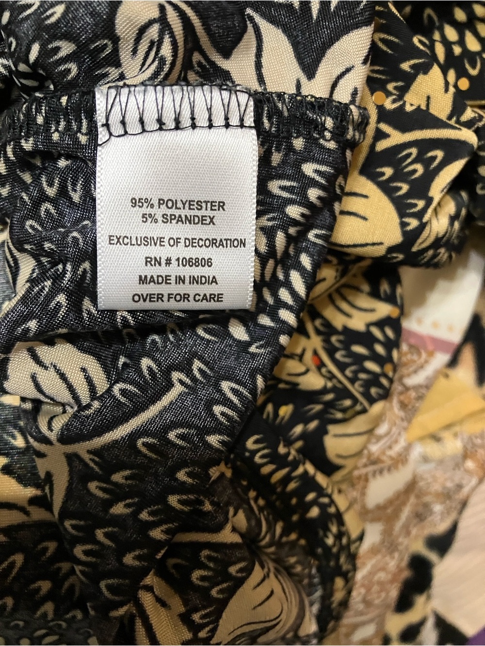 Floral Button-Front Blouse - Black & Yellow - Picture 3 of 9